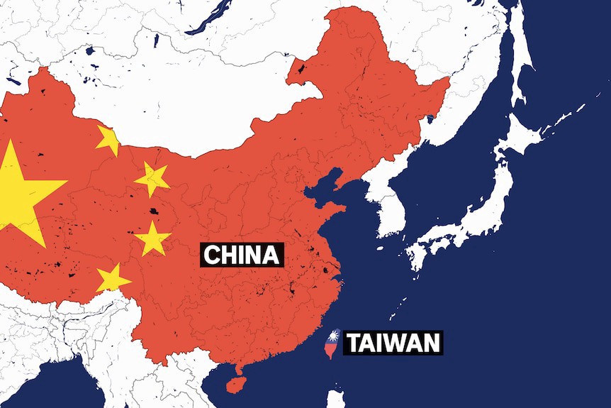 Diplomacia do Panda - Localização da China (República Popular da China) e de Taiwan (República da China) no mapa - Imagem de Livre Arbítrio